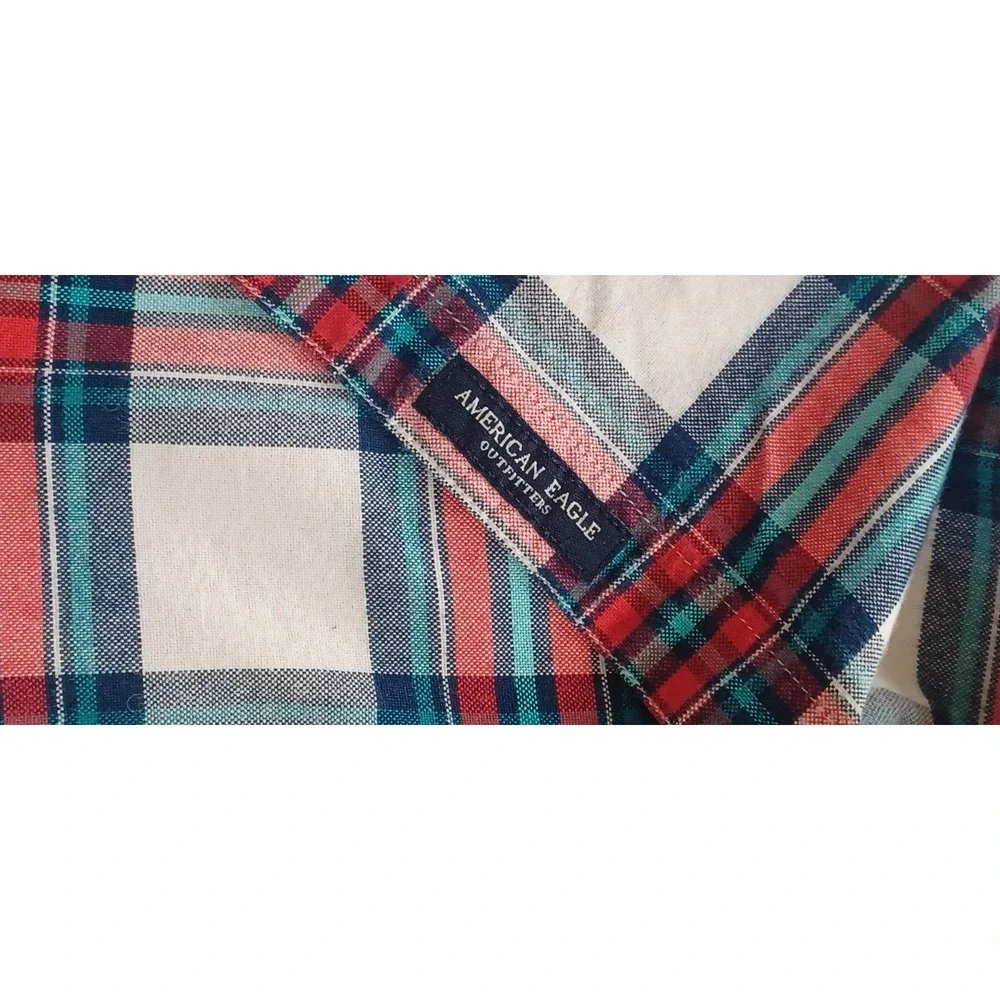 American Eagle Men L Button Down‎ Shirt Seriously Soft 100% Cotton Classic Fit